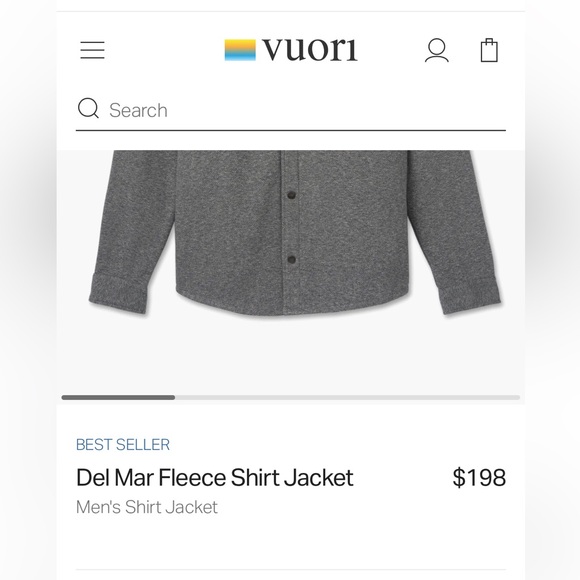 NEW Vuori Del Mar Fleece Mens Jacket - Picture 14 of 14